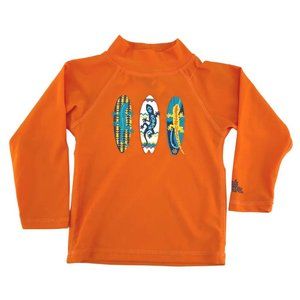 UV Skinz | Boy's Swim Top | Orange | Lizards | Size 3T